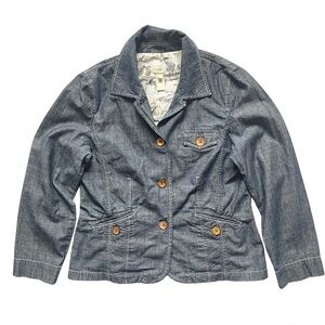 J. Jill Blue Jean Jacket with Relaxed Fit